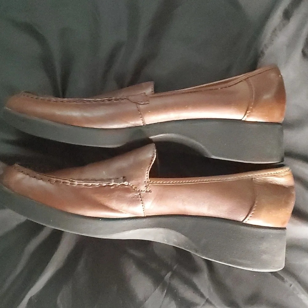 Earth Shoe Comfort First Womens Upper Leather Loafer Brown - Picture 5 of 10